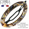 Camila Paris CP3362 French Hair Barrette Clip for Women, Handmade, Onyx, Slide-in Metal-Free Closure, Strong Hold Grip Hair Clips for Girls, No Slip Durable Styling Hair Accessories, Made in France