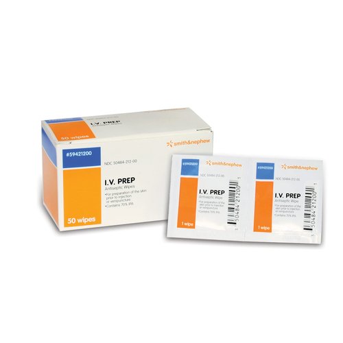 Smith+Nephew I.V. PREP Antiseptic Wipes 50 Count