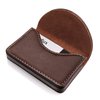Ocadux Leather Business Card Holder Case for Men or Women Pocket Business Card Wallet Name Card Case Holder with Magnetic Shut, Holds 25 Business Cards, Coffee
