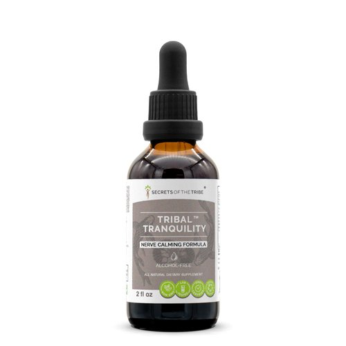 Secrets of the Tribe - Tribal Tranquility, Nerve Calming Formula, Herbal Supplement Blend Drops Alcohol-Free Liquid Extract (2 fl oz)