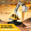 Remote Control Excavator Toys for Boys with Extra Rechargeable Batteries for Long Lasting Fun - 1:24 Scale Excavator RC Construction Vehicle Toys - Realistic Construction Toys - Best Gift for Kids 3-7