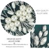 Yean Bride Leaf Bridal Hair Comb Pearl Wedding Hair Piece Rhinestone Hair Accessories for Women and Girls (Silver)