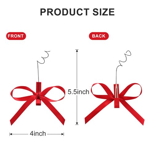 Girls Antenna Red Bow Hair Clips Book Character Barrettes Kids Halloween Costume Accessories Party Supplies for Cindy Lou