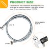 4ft Premium Stainless Steel Washing Machine Hoses Burst Proof 2 Pack by Techecook - Hot and Cold Water Supply Hoses for ALL Washer - 10 YEARS WARRANTY