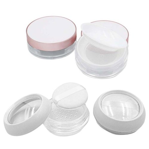 zaoalife 15g/20g Portable Loose Powder Container Makeup Case Plastic Empty Travel Powder Container Refillable Powder Box DIY Makeup Powder Case