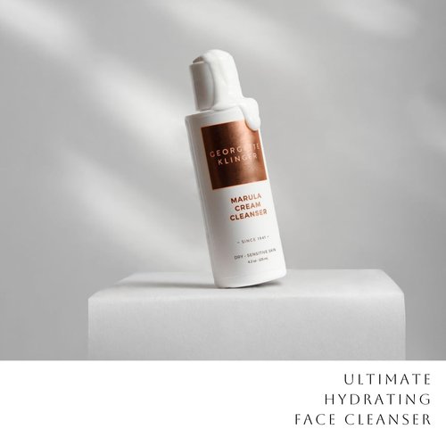 Georgette Klinger Marula Cream Cleanser - Moisturizing, Hydrating, Nourishes Dryness, Gentle Daily Face Wash, Removes Makeup, Dirt, Free Radicals for Normal, Dry, Sensitive Skin - 4.2 oz