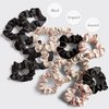 Kusport Women's Satin Scrunchies - Softer than Silk Scrunchies | Women's Satin Scrunchies | Holiday Gifts | Adorable Satin Styling Scrunchies, 5-Pack