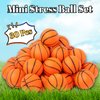 Mini Basketball Stress Balls,30 Pack Mini Foam Sports Balls,1.6 Inch Mini Basketballs for Kids,Stress Relief Squeeze Balls Bulk for School Carnival Reward Theme Party Favor Toys Game Decorations