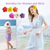 6Pcs Hawaiian Flower Hair Clips, Plumeria and Hibiscus 3.5" Clips for Women, Artificial Flowers Clips Perfect for Vacation and Beach Parties
