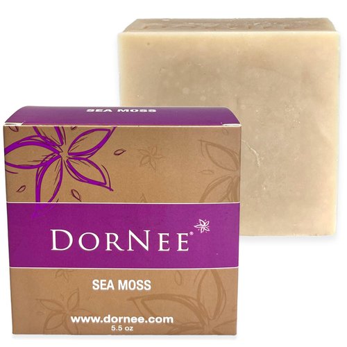 DorNee' Sea Moss Facial Bar, Sensitive Skin, Natural, Made With Wildcrafted Sea Moss, Natural Collagen Producer, Essential Oil Blend (5.5 oz)