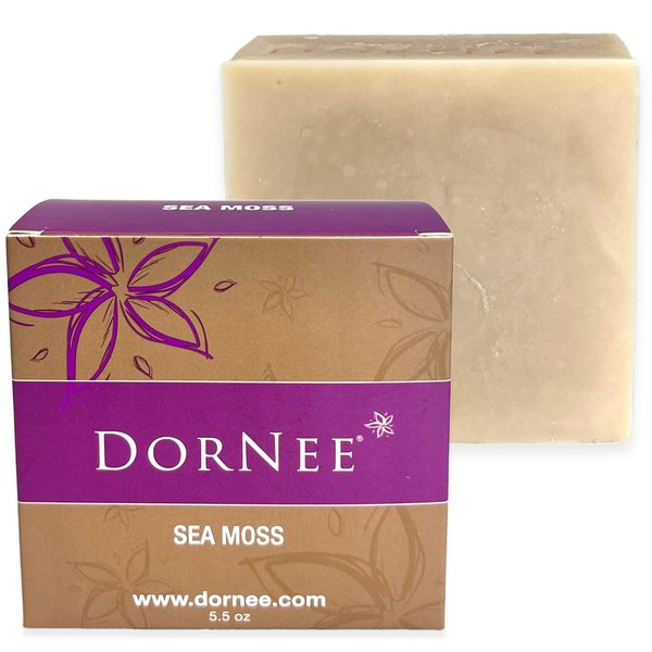 DorNee' Sea Moss Facial Bar, Sensitive Skin, Natural, Made With Wildcrafted Sea Moss, Natural Collagen Producer, Essential Oil Blend (5.5 oz)