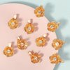 10PCS Small Flower Hair Clips Gold Crystal Hair Barrettes Alligator Hair Clips Floral Headpiece Rhinestone Floral Hair Accessories for Girls Women for Party Prom Birthday