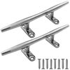 Boat Cleat 10 inch 316 Stainless Steel 2 Pack, Boat Cleats Open Base,Cleats for Boat,Boat Dock Cleats Include Stainless Steel Screws