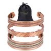 Coppervast Copper Bracelets- for Men and Women| Set of 3 with Gift Box |Gift for Men & Women |Handmade 100% Copper (Braided)