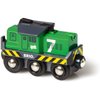 BRIO World 33214 - Freight Battery Engine - Engaging Wooden Toy Train Set for Kids Age 3 and Up | Battery Powered | Interactive Play | Ideal
