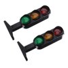STOBOK Kids Traffic Light Signs Toy,Simulation Road Light Safety Traffic Maker Crosswalk Signal Model LED Traffic Stop Sign Light Lamp Toy Playset 2pcs