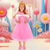 Meland Princess Dress Up - Dress Up Clothes for Girls with Princess Toys, Christmas Birthday Gift for Girls Age 3-8 Year Old (3 Princess with Shoes)