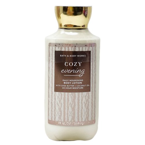 Bath & Body Works Cozy Evening 2 Pack Body Lotion Bundle with a Creamy Rose Bar Soap - Full Size