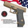 Handleitgrips Handgun Grip Tape Compatible with Glock 19x and Glock 45 - Black Textured Rubber Pistol Grip Tape, Easy Installation, Gun Parts & Accessories, Veteran Owned, Made in The USA