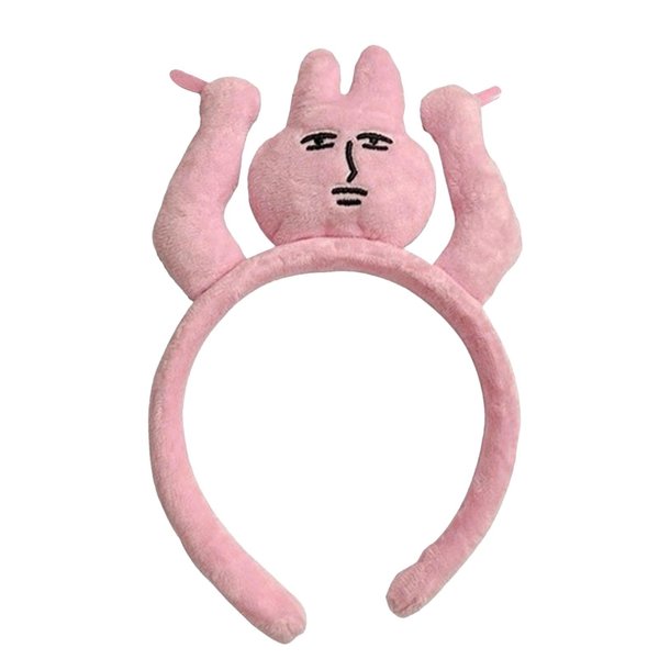 Funny Headbands for Women - Cartoon Costume Headband, Bunny Hairband for Women, Stuffed Animal Hair Clip, Rabbit Ears Headband, Plush Bunny Headband, Hairband Clip Grabs Hair Rabbit Stuffed Animal Toy