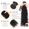 QTHAIR 14A Brazilian Water Wave Human Hair Bundle 1 Bundle 100g 20inch Water Wave Hair Extensions Curly Wave Bundles 1B# color Brazilian Water Wave Human Hair Weave