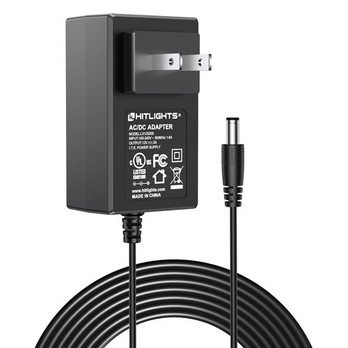 HitLights 12V 2A Power Supply Adapter, UL-Listed, 120V AC to 12V DC Transformer, 12 Volt 2 Amp Wall Charger for LED Strip Lights and Other Low Voltage Devices