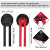 Satin Bonnet Silk Sleep Cap Hair Bonnets for Women Stretchy Tie Band Hair Cap for Curly Hair Silk Hair Wrap(Black+Red)