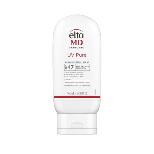 EltaMD UV Pure Face and Body Sunscreen, SPF 47 Mineral Sunscreen for Kids and Adults, Water Resistant Up to 80 Minutes, 4.0 oz Tube