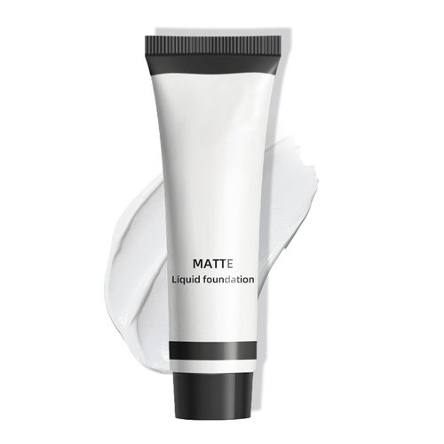 XINGXYUEL White Foundation Goth Makeup Full Coverage White Liquid Foundation Color Corrector Matte Finish for Halloween Clown White Face Body Paint Stage Makeup (1.25 Fl Oz)