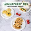 TaidMiao White Paper Plates, 7 Inch Paper Plates, 100 Pack Paper Plates Disposable Plates – 100% Compostable Plates, Water & Oil Proof Small Paper Plates, Microwavable Dessert Plates