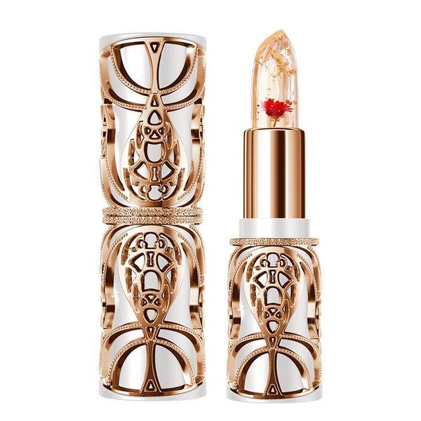 SWETIYOU Crystal Flower PH Lip Balm Color Changing Magic Lipstick Jelly Flower Luxury Lip Balm Mood Lipstick Color Changing Long Lasting Nutritious Lip Gloss Clear Lipstick