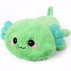Cuckool Mint Axolotl Stuffed Animals, Microwavable Stuffed Animals Heating Pad for Cramps, Pain Stress Relief, Heatable & Coolable Lavender Scented Plush Toys for Anxiety, Women & Kids Bedtime