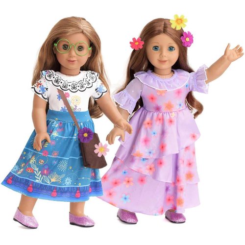 sweet dolly 18 Inch Doll Clothes Mirabel Isabella Costume Accesories Magic Costume Flowers Princess Dresses for 18" Doll