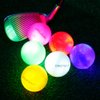 Crestgolf 4 Built-in Lights Glow Golf Balls | 300-hr Lighting Time Glow in The Dark Golf Balls | 3-Layer Design Light up Water Resistant LED Night Golf Ball(Multicolor 6pcs