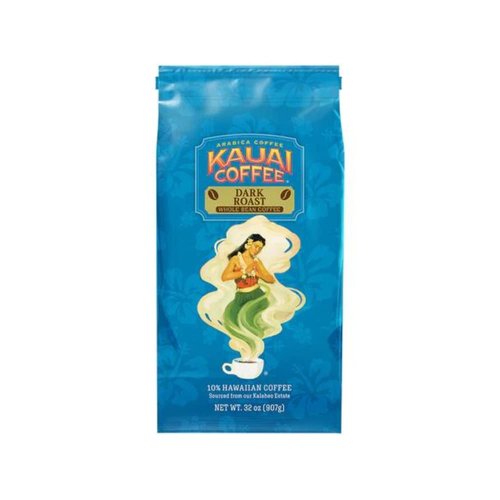 Kauai Coffee Koloa Estate Dark Roast - Whole Bean Coffee, 32 oz Package