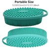 Higoney 2Pack Silicone Body Scrubber - Multifunctional Body Bath Back Brush, Back Scrubber Shower Scrubber for Body Deep Cleaning and Exfoliation, Soft Silicone Loofah Suitable for All Skin Types