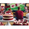University of Arkansas Cupcake Toppers (24 Pieces) Arkansas Razorbacks Party Supplies for Razorbacks Football, Birthday Gift, Graduation Party Decorations (Arkansas Razorbacks)