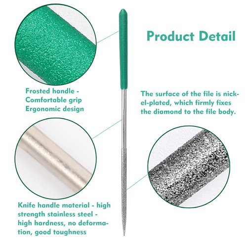 Millousong Hand File Set,Diamond Needle Files 6.3' /10 Shapes for Metal,Plastic,Wood,3D Printer Basic Suite for home and office with box