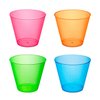 Party Essentials Plastic Cups, 50-Count, Assorted Neon