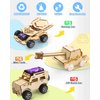 Poraxy STEM Kits for Kids Age 8-10, 5 Set Wooden Model Car Kits, STEM Toys for Ages 8-13, 3D Puzzles, Science Kits Educational Crafts Building Projects, Gifts for 8 9 10 11 12 13 Year Old Boys Girls
