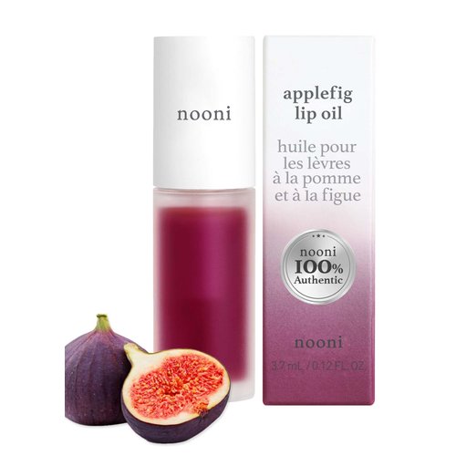 NOONI Korean Lip Oil - Applefig | Lip Stain, Stocking Stuffers, Long-Lasting, Moisturizing, Plumping, Revitalizing for Dry Lips, Waterproof, No Peel Off, Korean Lip Tint, Vegan, 0.12 Fl Oz