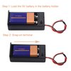 LampVPath (Pack of 5 9v Battery Holder, 9 Volt Battery Holder with Switch, 9v Battery Case with Switch