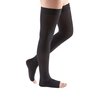 mediven Comfort for Women, 20-30 mmHg – Open Toe Leg Circulation, Thigh High Compression Stockings for Women, Semi-Transparent Leg Support Compression Hosiery , I, Ebony