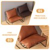 LOGOFUN 2 Pcs Dollhouse Miniature Furniture Mini Sofa Chair Model Micro Landscape Back Chair Doll House Accessory (Light Brown) - 4.2 * 4.2 * 4.1 inch