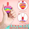 Zubebe 50 Pieces Sand Art Bottle Necklaces Sand Craft Kit Sand Art Containers Halloween Party Supplies Favors DIY Art Activity Group Include Clear Plastic Mini Funnels, Sand Not Included