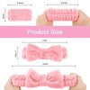 CIEHER 12 PCS Makeup Headband for Women Wrist Washband Scrunchies Cuffs for Washing Face, Soft Bow Hair Band Matching Wristbands, Spa Headband Coral Fleece Bow Headbands for Girls