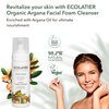 ECOLATIÈR Organic Argana Revitalizing & Nourishing Facial Foam Cleanser, 150ml - Vegan, 98.2% Natural - Argana Oil & Panthenol for Skin Revitalization - 5.1 Fl Oz