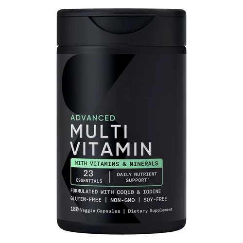 Advanced Multivitamin 180 Veggie Capsules – Full Spectrum Daily Vitamins & Minerals, Non-GMO Tested, Vegan, Soy & Gluten-Free, Broad Nutrient Formula