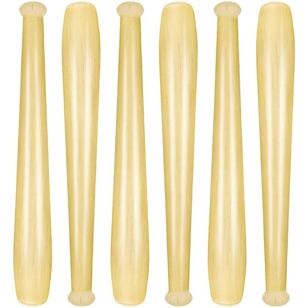 Inflatable Baseball Bat Blow up Baseball Ball for Kids 29.5 Inch Sports Themed Inflatable Bat Blow up Baseball Party Favors Summer Beach Inflatable Toys for Birthday Carnival (Classic,6 Packs)