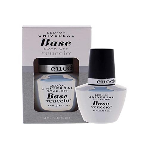 Cuccio Pro LED/UV Universal Soak Off Base - Creates The Perfect Canvas - Adds More Strength To Your Gel Polish - Smoothens Ridges And Imperfections On Your Natural Nail - 0.43 Oz Nail Polish